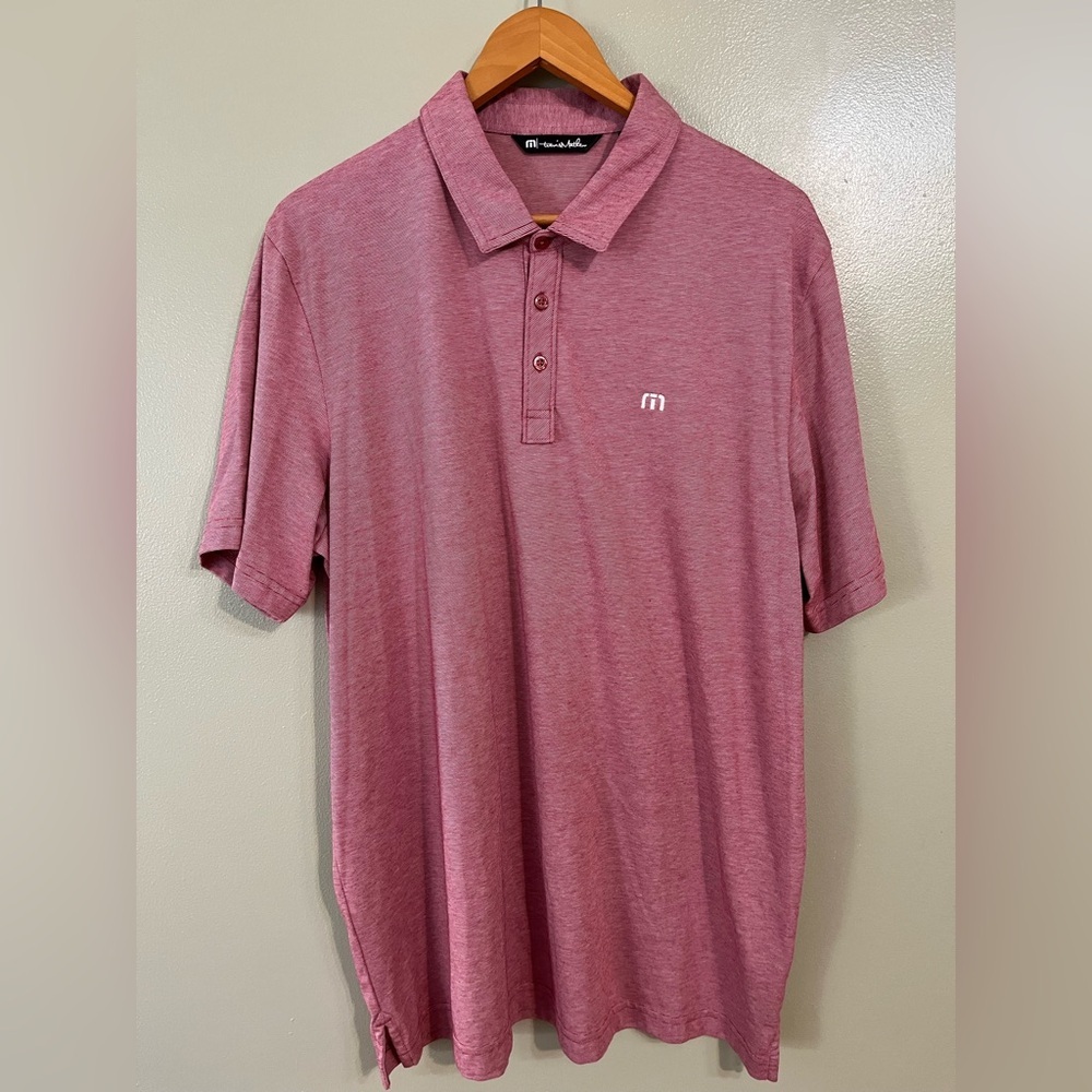 Travis Mathew’s Men's Pink Polo Golf Shirt Performance Size XXL